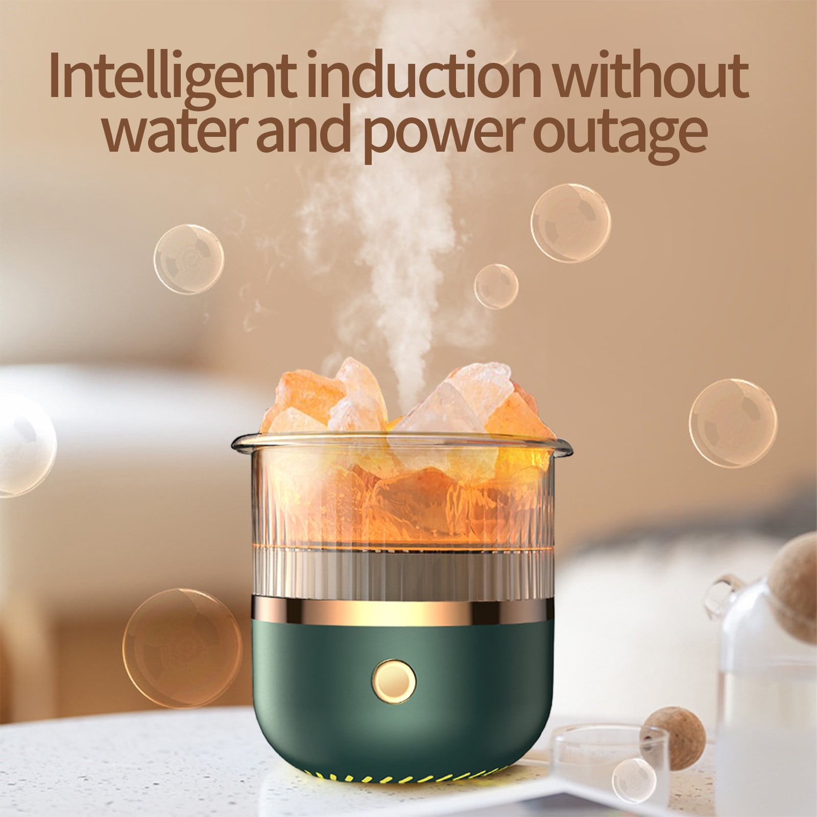 Dengmore Crystal Humidifier USB Essential Oil Diffuser with LED Light Small Portable Humidifier for Home and Office