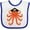 White and Royal, variant on Inktastic Pirate Octopus Kids Funny Boys or Girls Baby Bib