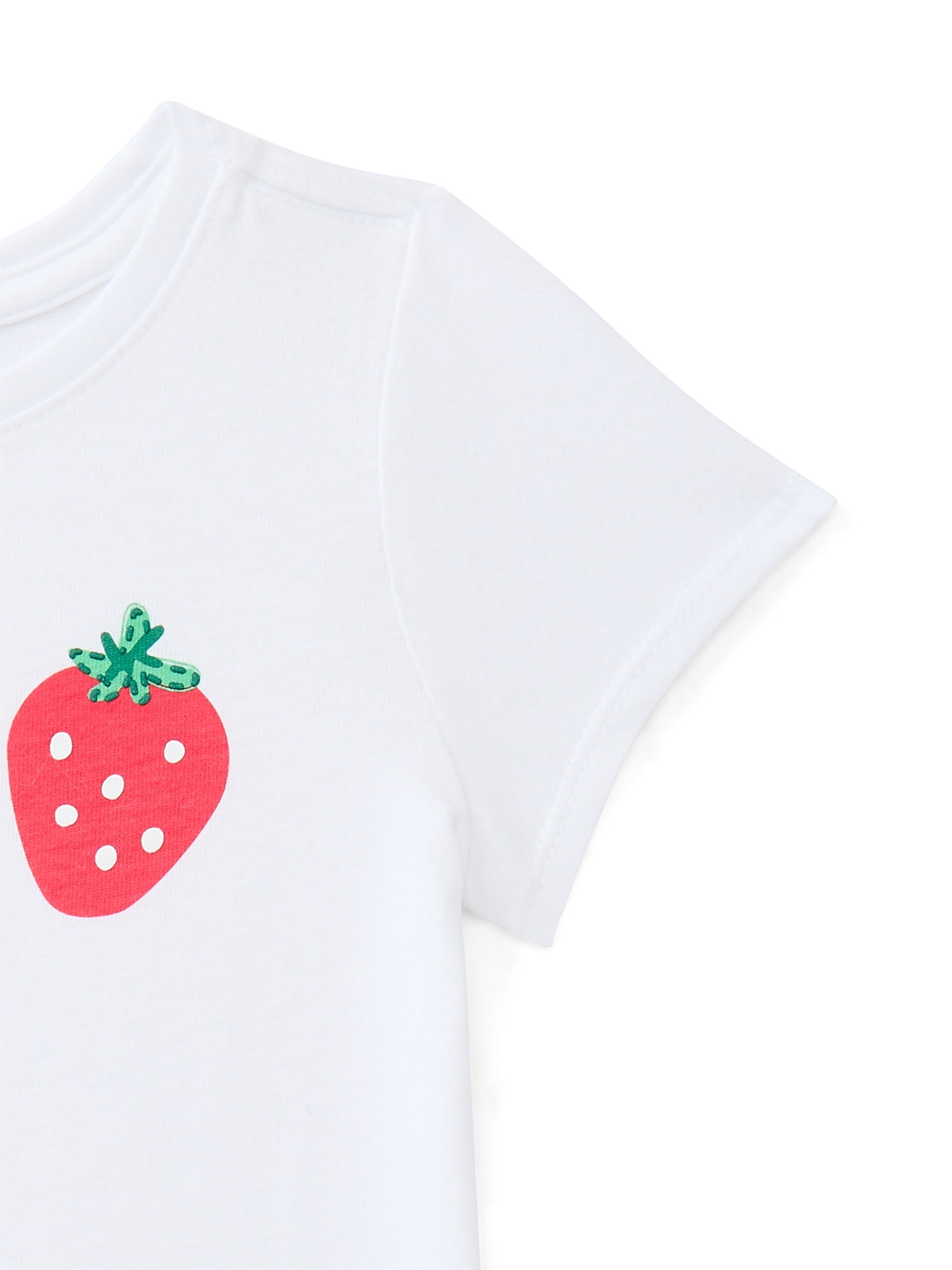 Wonder Nation Toddler Girls Tee with Short Sleeves, Sizes 18M-5T