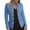 Blue, variant on Women's Double Breasted Blazers Slim Fit Notch Lapel Work Office Suits Jackets Khaki XL