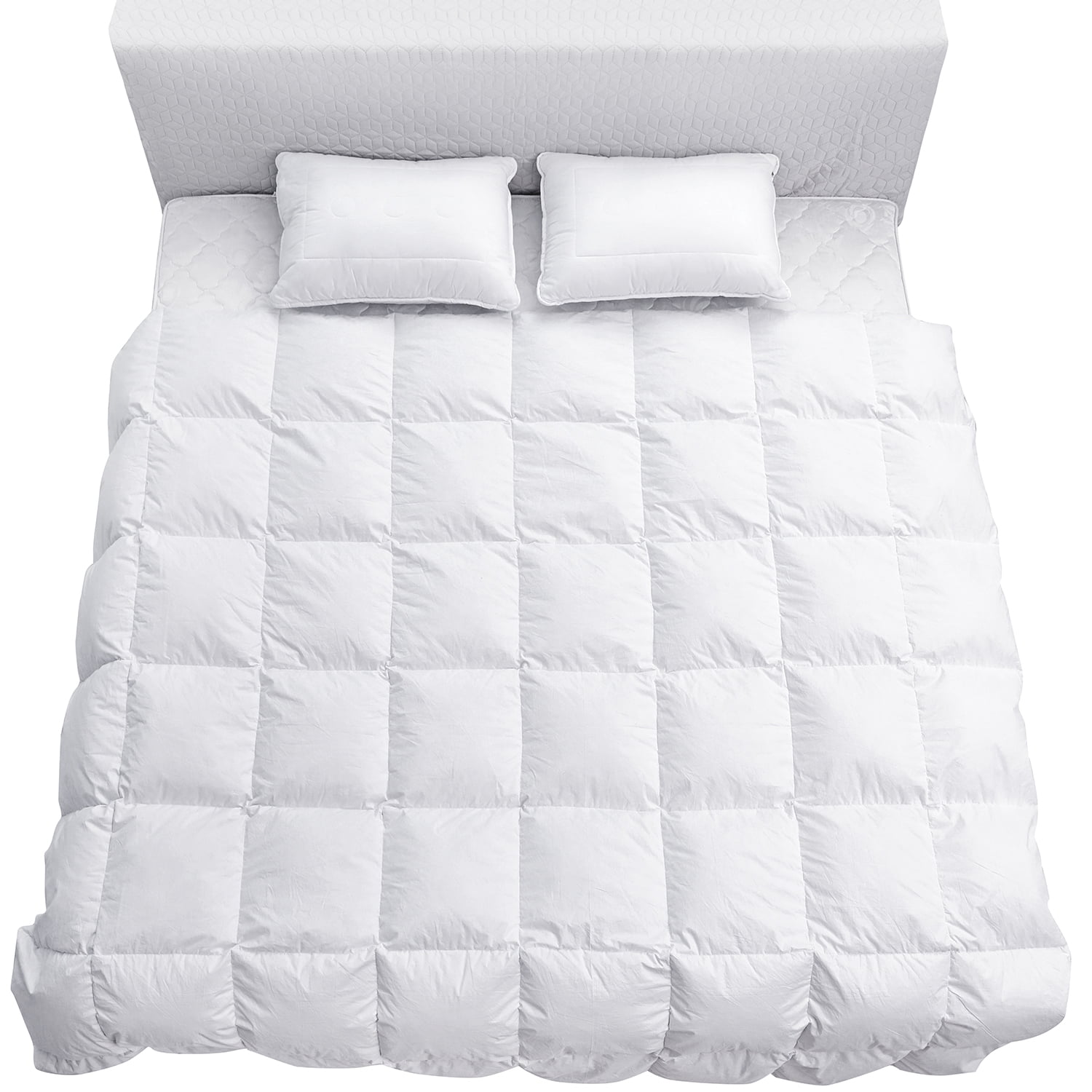 Box Stitched Microfiber Fill Eterish Comforters for Queen Bed Lightweight White Comforter Queen Duvet Insert with Corner Tabs Quilted Down Alternative Comforter Queen All Season 