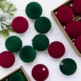 thumbnail image 5 of Twfbrm Velvet Christmas Balls 12ct Burgundy Red Flocked Christmas Tree Ball Ornaments Plastic Balls Xmas Decorative Hanging Ornaments Christmas Tree Decoration 6cm/2.36", 5 of 10