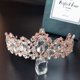 thumbnail image 3 of EeaseMX Corona de novia barroca, tocado de boda retro, accesorio para el cabello de fiesta para mujer (oro rosa y plata), 3 of 7