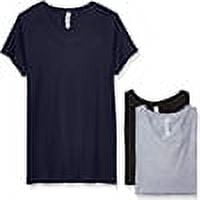 Marky G Apparel Short Sleeve V-Neck Solid T-Shirt (Women's) 3 Pack