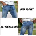 thumbnail image 6 of GINGTTO Men's Lightweight Stretch Slim Fit Jeans Comfort Flexible Casual Denim Pants, 6 of 6