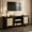 Black, variant on IdealHouse Boho Media Console Table, Rattan TV Stand Cabinet for TVs Up to 65 Inches, Entertainment Center with Open Shelf for Living Room/Bedroom