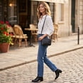 thumbnail image 5 of Domzest Womens Polka Dot Shirt Long Sleeve Button Down Shirts Loose Fit Lightweight Business Dressy Casual Blouse White XXL, 5 of 7