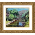 thumbnail image 1 of Gercken, Graham 18x15 Gold Ornate Wood Framed with Double Matting Museum Art Print Titled - Summer Willows, 1 of 4