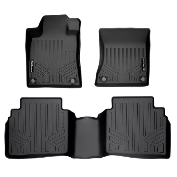 SMARTLINER Custom Fit Floor Mats 2 Row Liner Set Black Compatible With 2019-2023 Nissan Altima