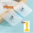 thumbnail image 1 of Juego de 10 ganchos autoadhesivos para cuadros, cuadros transparentes, ganchos adhesivos, colgadores para cuadros, sin taladrar, colgadores autoadhesivos para cuadros, carteles, fotos,, 1 of 2