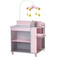 thumbnail image 3 of Olivia's Little World Rangement pour Poupée Rose Lit à Langer Meuble Jouet en MDF et Polyester, 3 of 3