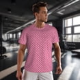 thumbnail image 3 of Wukai Fish Scales Print Men's Short-Sleeved Mesh T-Shirt,Quick-Dry Short Sleeve Workout T-Shirt-X-Small, 3 of 8