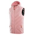 thumbnail image 2 of Heated Vest Womens Fast Warm Up Two Control 11 Heat Zones Smart Warming Hooded Sleeveless Zip Up Jacket Layer Heated Vest Regular Fit Woman Vest, 2 of 9