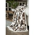 thumbnail image 6 of CARSTENS, INC. Wrangler Ultra Premium Super Soft Plush Sherpa Fleece Oversized Throw Blanket 54" x 68", Tri-Color Cowhide, 6 of 7