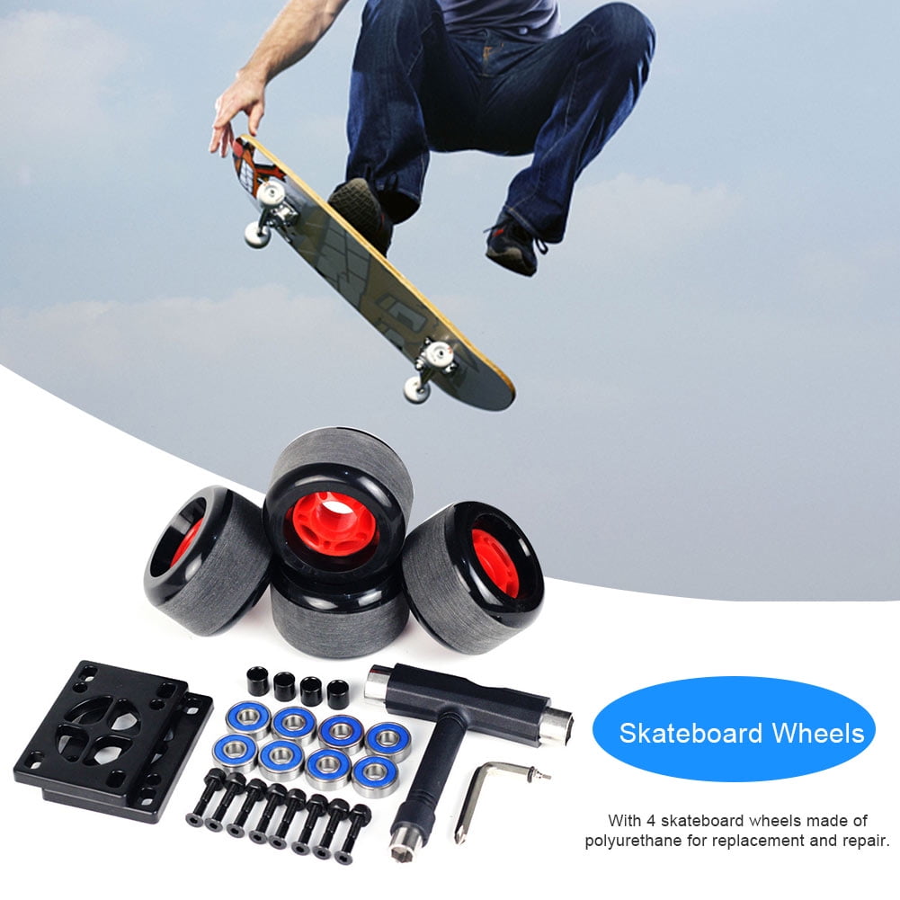 4 Pack 70mm Longboard Skateboard Wheels Cruiser Wheels with 8pcs ABEC-9 Bearings 