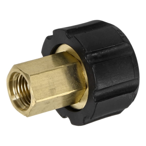 Uxcell 1-Pack Pressure Washer Fittings, M22 14mm Female to 1/4 Inch Female Thread Hose Adapter for Pressure Washer Gun/Hose