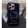 thumbnail image 2 of Sanrio-funda de TPU con dibujos animados para iPhone, carcasa negra bonita con Gato Hello Kitty, Diamante brillante para iPhone 14, 13, 15 Pro Max, 13, 14 Pro Max, 2 of 4