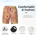 thumbnail image 4 of Kdxio Yellow Flowers Print Men's Swim Trunks with Compression Liner 7 Inch Inseam Quick Dry Swim Shorts, 4 of 7
