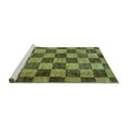 thumbnail image 2 of Ahgly Company Machine Washable Indoor Rectangle Checkered Turquoise Blue Modern Area Rugs, 8' x 12', 2 of 4