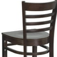 thumbnail image 3 of Home Square 30" Ladder Back Bar Stool in Walnut - Set of 3, 3 of 11