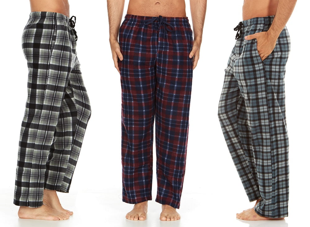 DARESAY Multipack of Mens Microfleece Pajama Pants/Lounge Wear with ...