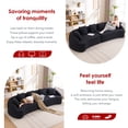 thumbnail image 2 of HUTWIFE Home Modern Solid Print Chenille Reclining Modular Sofa with 5 Throw Pillows, Black, 2 of 7