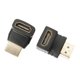 thumbnail image 3 of RV 6 conectores HDMI de ángulo recto, adaptadores HDMI macho a hembra de 90 grados y 270 grados, adaptador HDMI de alta velocidad de ángulo recto, cable HDMI de 90 grados y 270 grados, negro brillar Electrónica, 3 of 4