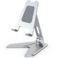thumbnail image 1 of Soporte para tableta, accesorio para tableta, soporte ajustable de doble eje para teléfono, soporte plegable portátil para iPad y iPhone (plata), 1 of 5