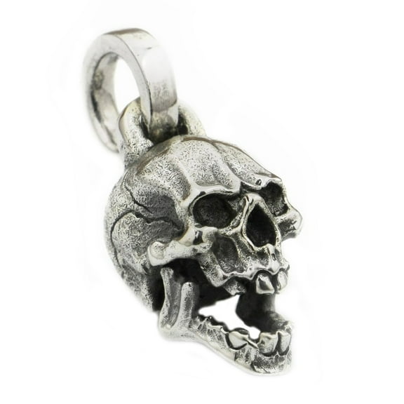 LINSION Pendants 925 Sterling Silver Charms Small Skull Punk Jewelry TA176