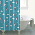 thumbnail image 4 of Blue Cartoon Unicorn Head Star Cloud Pattern Shower Curtain 36"x72" ,Bathroom Decorative Shower Curtains Set with 12 Hooks,Modern Waterproof Washable Shower Curtain, 4 of 6
