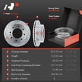 thumbnail image 2 of A-Premium 13.98 inch (355mm) Front Disc Brake Rotors + Ceramic Pads Kit Compatible with Select Chevy and GMC Models - Silverado 2500 HD/3500 HD, Sierra 2500 HD/3500 HD, Suburban 3500 HD, 2011-2019, 2 of 8