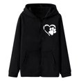 thumbnail image 3 of Womens Zip Up Hoodies Oversized Sweatshirts Print Fall School Fashion Outfits Casual Jackets 2025 Winter Clothes, 3 of 4