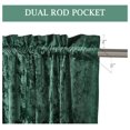 thumbnail image 3 of Huang zhong wen Lux Forest Green Crushed Velvet Curtains 2 Panel Set - 96 inches Long Room Darkening Luxury Distressed Velvet Rod Pocket Window Drapes for Living Room Bedroom 50" W x 96" L, 3 of 9