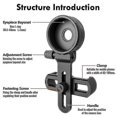 thumbnail image 4 of Universal Cell Phone Adapter Bracket Clip Mount Soft Rubber Material For Binocular Monocular Spotting Scope, 4 of 5