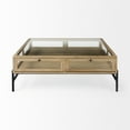 thumbnail image 2 of Rustic Natural Brown Shadowbox Coffee Table, 2 of 5