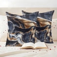 thumbnail image 2 of Outdoor Pillow Covers Abstract Marble Minimalist Art Waterproof Pillow Cases 16x16 Set of 2, Watercolor Stone Stripe Texture Throw Pillow Cover Pillowcase for Patio Balcony Couch Garden, 2 of 9