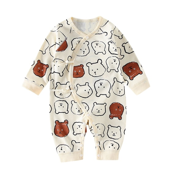 Ketyyh-chn99 Baby Boys Bodysuits Newborn Baby Boy Clothes Color Block Long Sleeve Zipper Romper One Piece Outfits Coffee,1-3 Months
