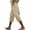 Beige, variant on Kinrui Womens Linen Capris Side Lace Hem Crop Pants Causual Summer Beach Knee Pants with Pocket Navy 2XL