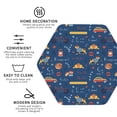 thumbnail image 3 of Fotbe French Bulldog Dog In Beret Drawing Drink Coasters Set of 4 Leather Coasters Spill Protection for Table Desk,Durable and Non Slip Leather Coaster ,4 Inches Drink Mats-Hexagon, 3 of 6