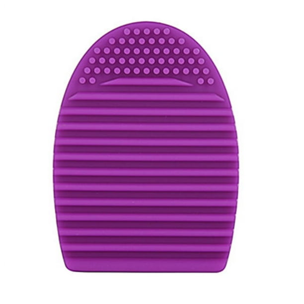 Limpiador de silicona para brochas de maquillaje, herramienta para lavar brochas cosméticas (morado)