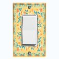 thumbnail image 1 of Metal Light Switch Plate Cover Yellow Flower Heart Mandala Tile Pattern TIL030, 1 of 13