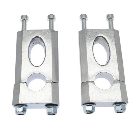 1 Paire Pince de Guidon en Alliage d'Aluminium Argenté 7/8 Pouce 22Mm pour Dirt Pit ATV 110Cc 125Cc