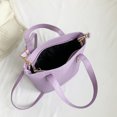 thumbnail image 2 of Bolso de hombro para mujer, Bolso cruzados tipo cubo de moda de piel de vaca de primera capa (púrpura), 2 of 8