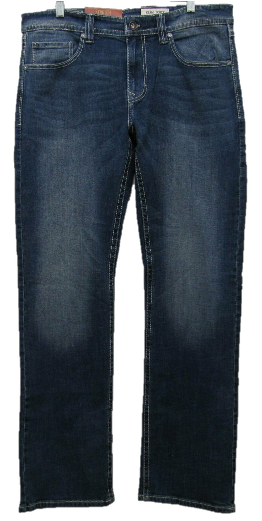T K Axel Men's Slim Boot Cut Stretch Jeans Dark Wash Size 34 x 32 ...