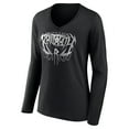 thumbnail image 2 of Women's Black Rhea Ripley This Is My Brutality V-Neck Long Sleeve T-Shirt, 2 of 3