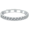 thumbnail image 4 of Pompeii 7/8 ctw Diamond Eternity Ring Stackable French Prong Wedding Band 14k Gold White, 4 of 6