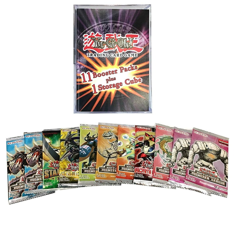 Yu-Gi-Oh! Assorted Mystery Cube with Free Storage Box| Random lot of 11 Booster  Pack or 6 Pack with 3 Foil Cards - Factory Sealed Packs - Walmart.com