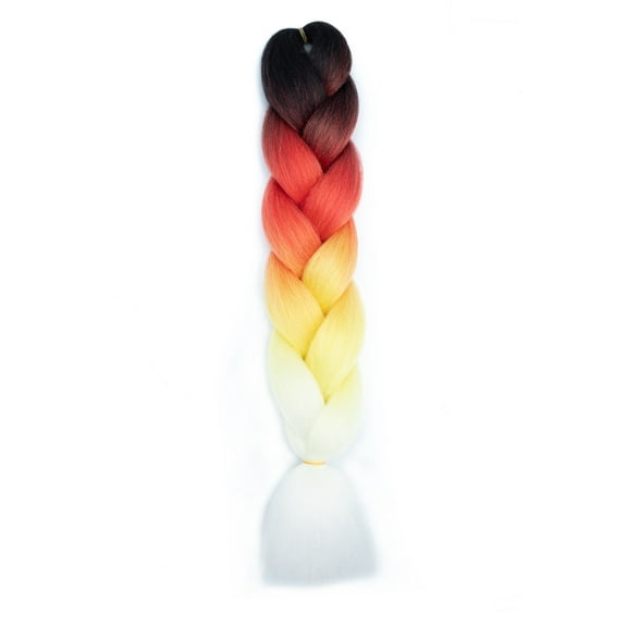 XmhyTop-A Hair Extensions 60cm 3-Piece Ombre Jumbo Multicolor Synthetic Braiding Hair, Perfect for DIY Twist & Regular Braids,D1