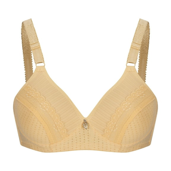 EOYWHK 1PC Sports Bras for Women, Woman's Embroidered Glossy Comfortable Breathable Bra Underwear No Rims