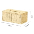 thumbnail image 2 of Hotel Restaurant Home Rustic Car Organizer Rattan Napkin Box Tissue Holder Paper Towel Dispenser Wipes Storage Case COFFEE, 2 of 8